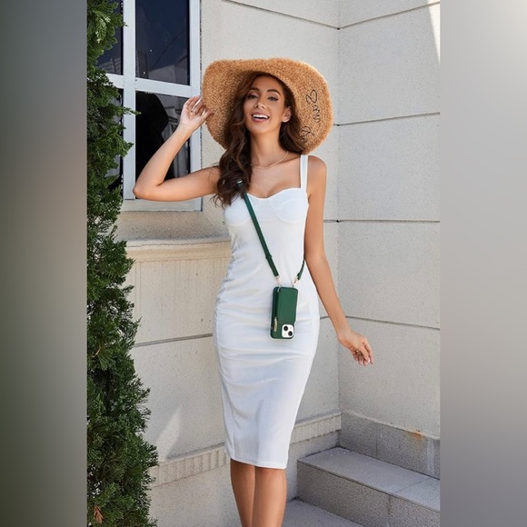 iPhone 13 Wallet Case Crossbody, dark green 
For 6.1” - Picture 6 of 14